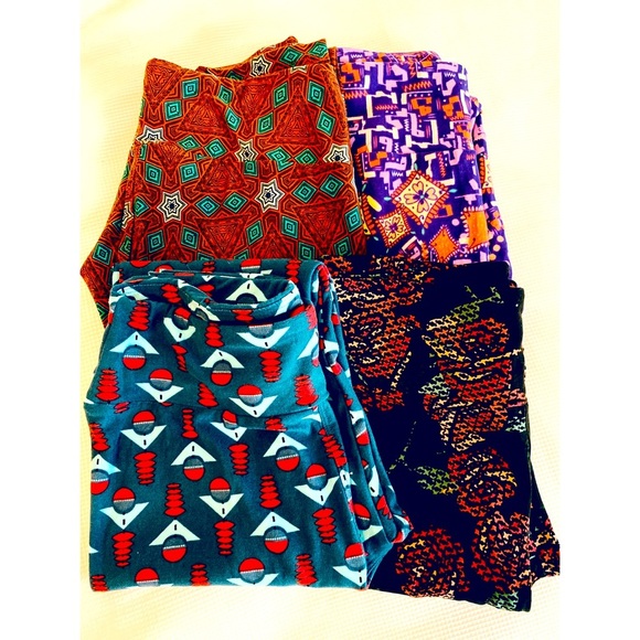 LuLaRoe legging bundle with 4 pieces size OS - Picture 1 of 12